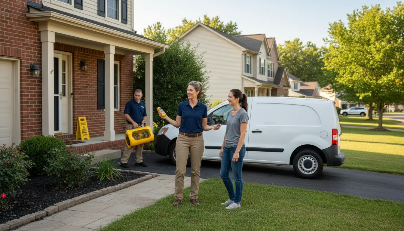 Residential water damage restoration in Lake Como, PA